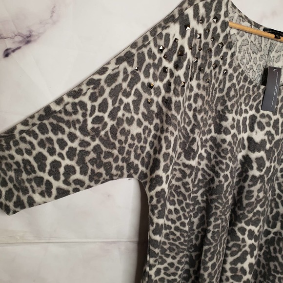 ADRIENNE VITTADINI leopard fleece pullover sweater 3X - Picture 5 of 9